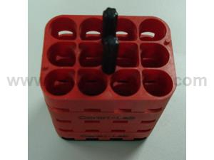 ADAPTADOR PARA TUBOS 12 x 15 ml DIN (VERMELHO)